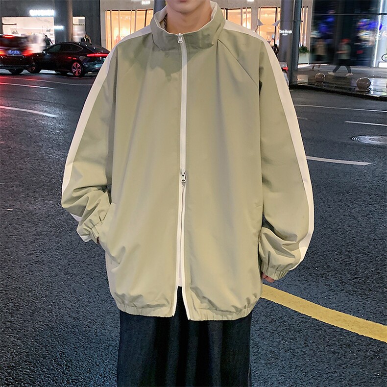 秋季新款宽松两面穿夹克男撞色立领上衣外套DSA157B-JK7907-特P70,男装夹克,电商A157B