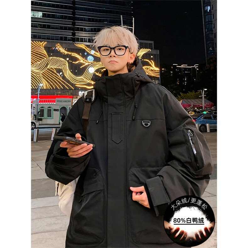 新标80重磅工装羽绒服保暖潮外套冲锋衣 A436-973-P225控价298图片