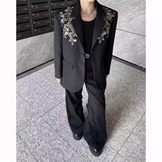 007]新款重工立体亮片绣花西装长袖宽质西服外套A079-XZ33-P72，男装西服套装，电商A079