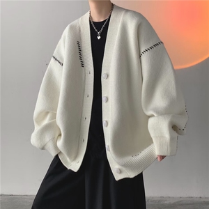 MM437-P52新款休闲慵懒风情侣装ins超火针织毛衣外套图片