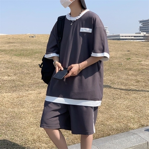 7色入~夏季主推新面料垂感短袖短裤套装TZ306P70控98