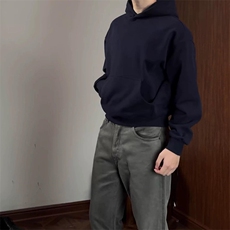 抖音得物二开26春装美式高街短款廓形连帽卫衣男女外套LM01，女装短外套，电商A486-1