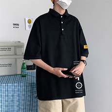 PL57114-P35翻领短袖polo衫男大码胖子半袖t恤男有领保罗衫模特，男装Polo衫，电商A040