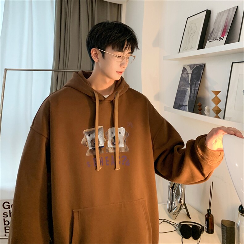 抖音品质23/秋季320G华棉男士连帽大码印花卫衣WYH3255-P45控68,男装卫衣,电商B370