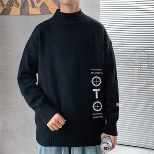 M18114-P45 加绒款-P65半高领毛衣男士大码针织衫男毛线衣男图片