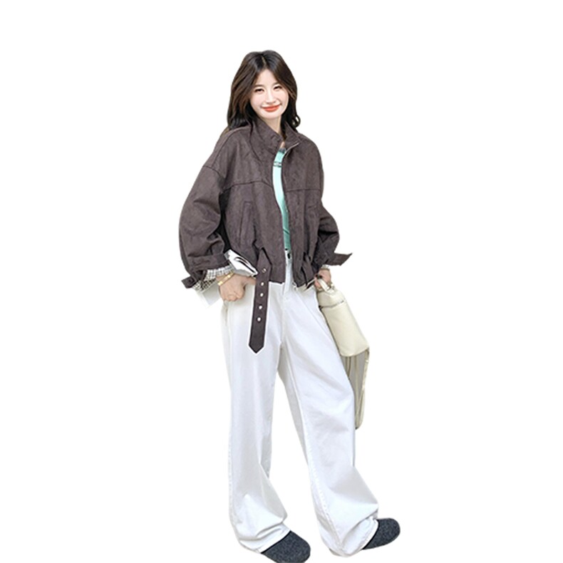 新款大货，麂皮绒外套2B113-2539-P165-K248,女装短外套,2B113