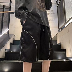 美式机能风vibe冲锋短裤男设计感小众高街工装拉链五分裤SX08P32，男装休闲裤，星座1116-2