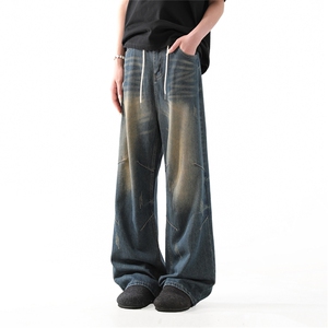 903- AK72- 特P65  【S-XXL】 复古抽绳牛仔裤！1图片
