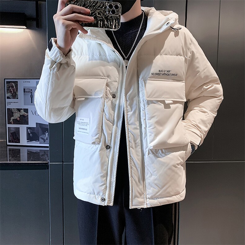 店主风连帽款白鸭绒80保暖休闲大口袋款B226-9007-P195,男装棉衣,电商A210
