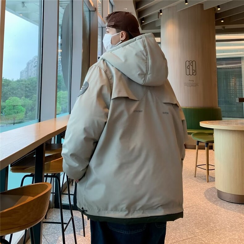 冬季棉袄户外机能风连帽冲锋衣棉服男潮牌宽松棉衣外套MY909-P98,男装棉衣,星座1008