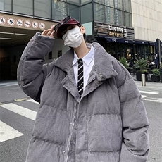 美式灯芯绒棉服男冬季2024新款港风面包棉袄外套潮牌MF103-P85，男装棉衣，星座412-3