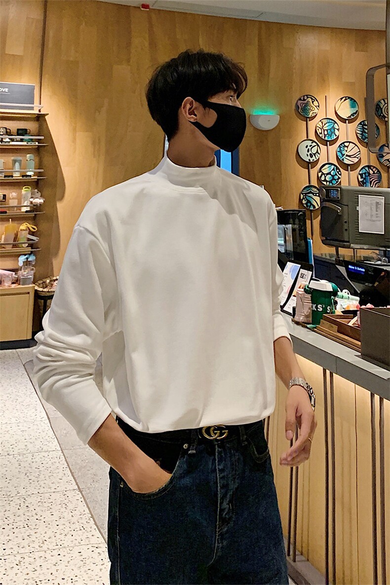 280克德绒打底衫HD1318-TP13不货源足韩风休闲纯色卫衣,男装T恤,电商A102