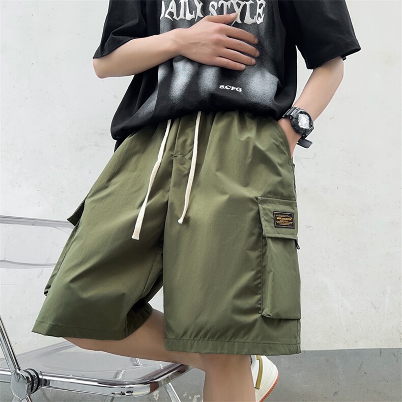 夏男短裤工装裤大口袋贴标五分裤大码M-5XLD0120P30,男装牛仔裤,星座1013-1
