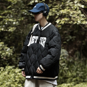 冬季字母棉衣男加厚男士棉服潮流休闲棉袄棒球领A266-WMY2215-P75图片