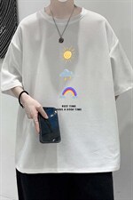HT73141-P22华夫格t恤男短袖男大码五分袖大皂风，男装T恤，电商A040