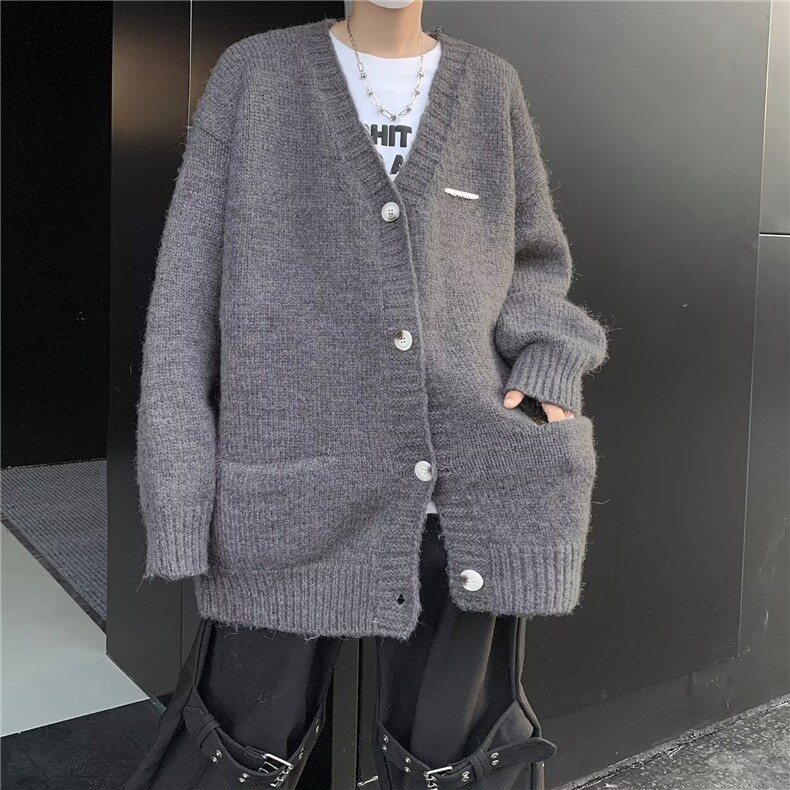针织开衫男韩版潮流复古高街帅2023冬季新款ins毛衣外套MZ211-P51,男装针织衫/毛衣,星座412-3