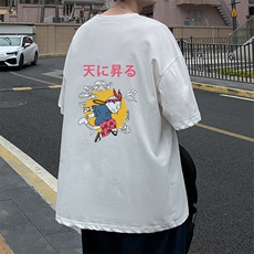 DX17012-P20纯棉短袖t恤男大码半袖打底衫宽松体恤衫港风，男装T恤，电商A040