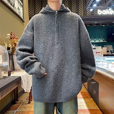 针织衫男韩版潮流连帽冬季保暖高街帅气2024新款ins毛衣MZ232-P50，男装针织衫/毛衣，星座412-2