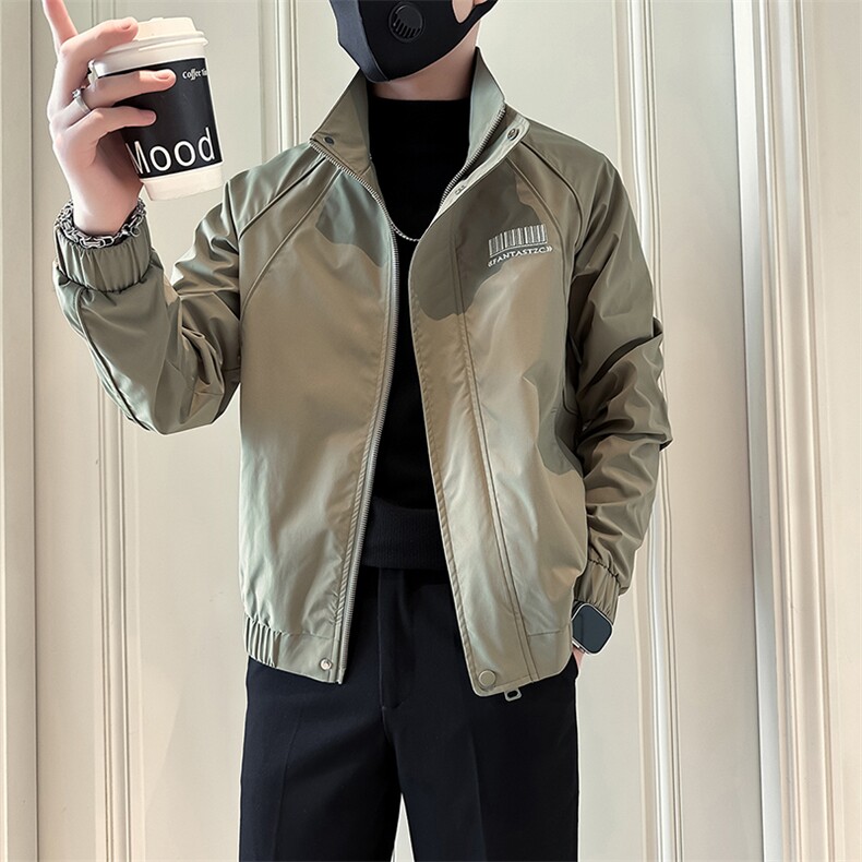 高级痞帅炸街男士立领夹克外套社会小伙店主风301C-JK17-P98控138,男装夹克,星座301C（原B323）