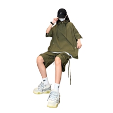 量大优供视频泡泡纱夏款连帽套装短袖短裤男XH74TZ-特P60，男装牛仔裤，电商B367