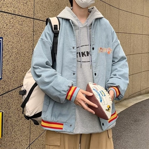 潮日系潮流夹克青春流行简约原宿ins男标准秋季长袖J7019P48图片