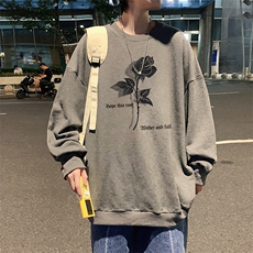 S6279-P28秋季圆领卫衣男大码韩版宽松长袖外套，男装卫衣，电商A040