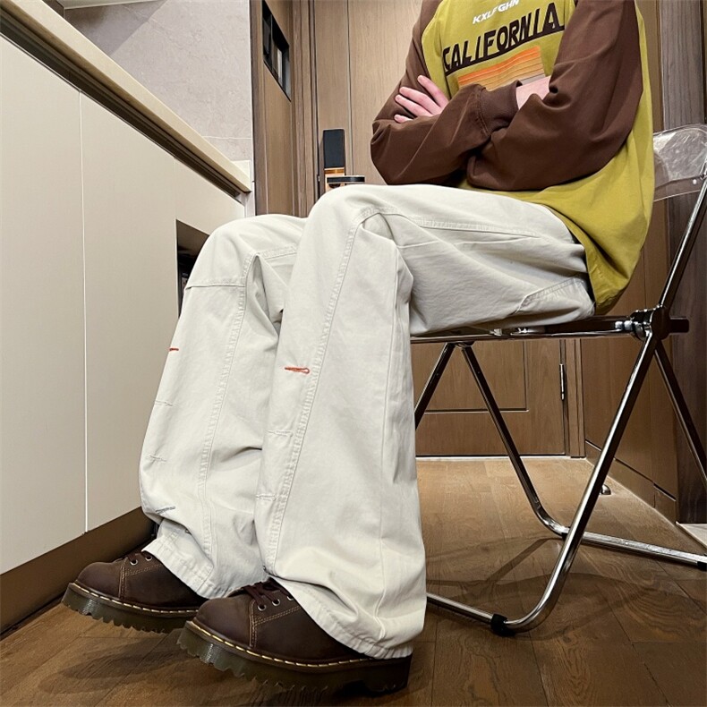 XZ616春季重磅美式趣味撞色锁眼缉明线打褶休闲裤K26021特P45，男装休闲裤，星座512A（原616）