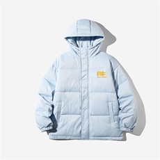 白鸭绒白底22冬季潮流时尚百搭字母印花连帽羽绒服YR139P225控298，男装羽绒服，电商A247-1