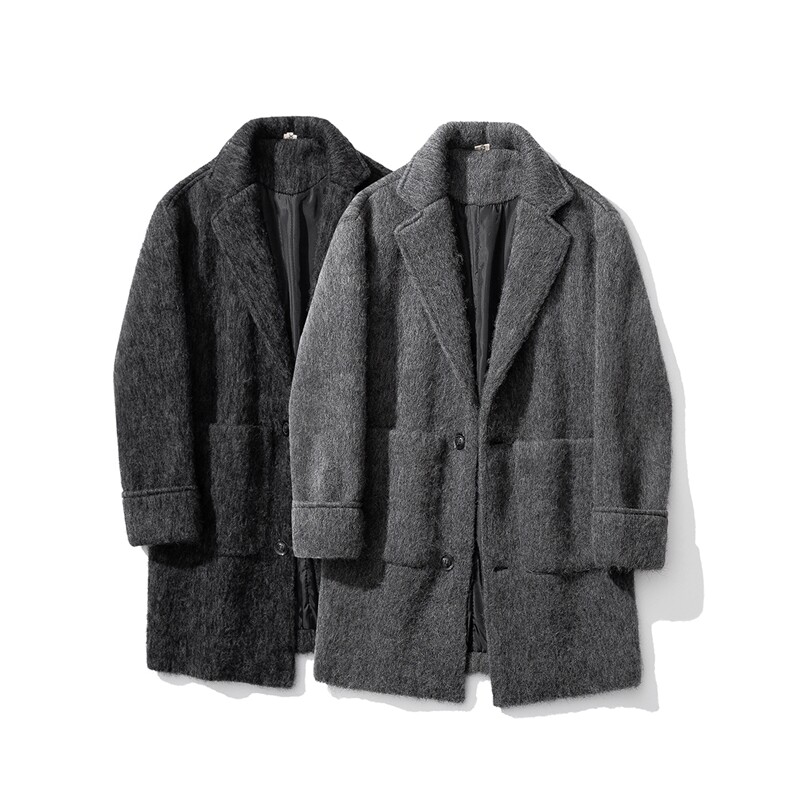 1白底长毛马海毛财阀羊毛呢长款西装毛呢外套男FY77909P198控288，男装风衣，星座226-2