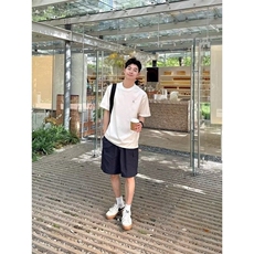 CP1201-P39休闲口袋工装短裤男生夏季2025新款宽松简约五分裤，男装牛仔裤，电商B323A