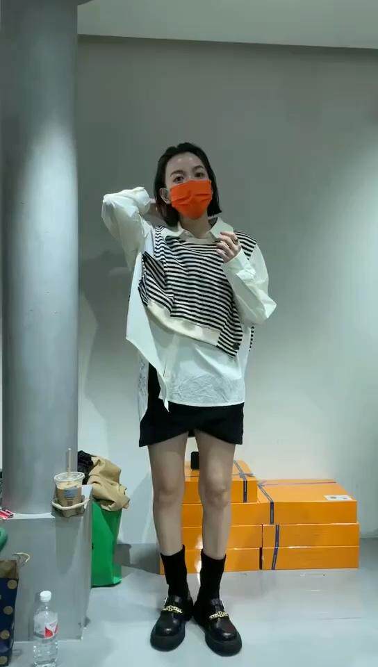 欧货假两件拼接衬衣，其它，浪漫E点