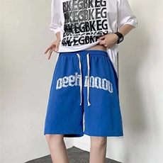 夏季高街潮牌ins五分裤字母印花运动裤男宽松休闲中裤K3301-P24，男装休闲裤，星座512-2
