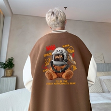 摇粒绒棒球服男大码开衫卫衣男夹克BF86281-P65，男装夹克，电商A040