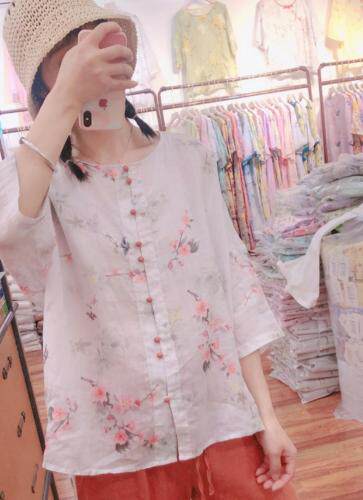 夏季新款苎麻小衫，女装，YNJDD