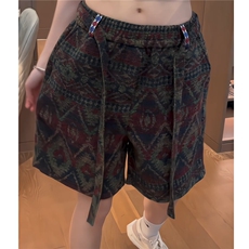 暗纹提花宽松不过膝五分短裤男女美式休闲街头高级感D557/P45，男装牛仔裤，星座206（原A221）