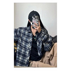 现货格子衬衫女外套设计感宽松小个子慵懒风夏季防上衣WLC099-p35，男装衬衫，星座1008