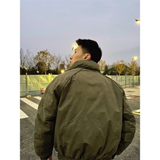 现货美式高街休闲棉衣夹克三防立领纯色户外工装加厚棉服外套，男装夹克，电商A486