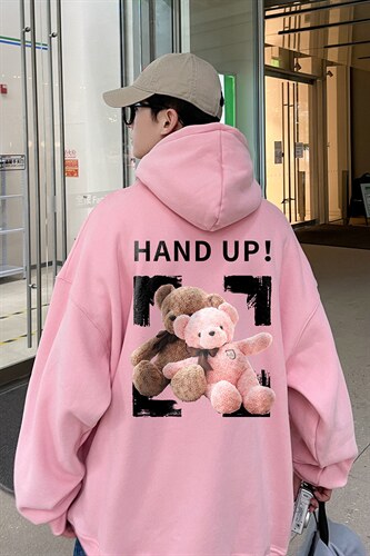 秋冬大码连帽小熊卫衣外套男 宽松情侣 A071-W560-P50图片