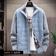 春秋男士百搭立领针织开衫修身毛衣外套加绒加厚男装8806-P40，男装针织衫/毛衣，星座1706