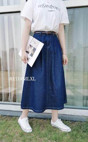 高品质中长款牛仔半身裙M一XL，女装半身裙，简 影