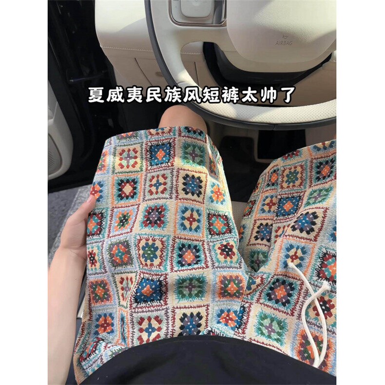 夏威夷民族风休闲短裤，A061-AD01537-特P25-视频截图，男装牛仔裤，电商A061