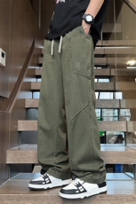 春秋季新款水洗休闲裤美式高街宽松直筒阔腿长裤男K5075-P55，男装休闲裤，电商B306