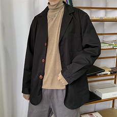 立秋新款现货纯棉休闲西装外套春秋薄款翻领上衣A351-X01-P90，男装西服套装，电商A351