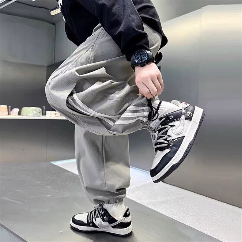 网络图现货秋季防水拼接绣花条纹冲锋裤RK111-P48,男装休闲裤,星座1005-4