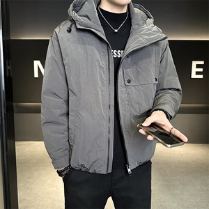 90%标白鸭绒 2025冬季连帽加厚休闲保暖羽绒服外套9510-P290图片