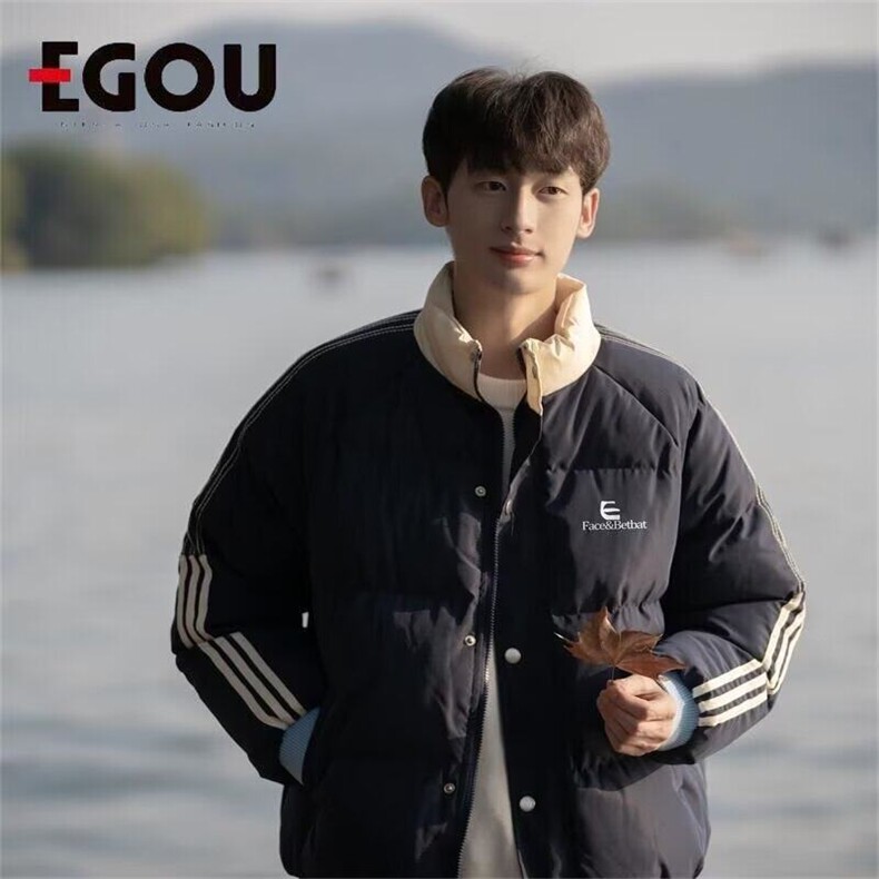 网络图现货拼接棉服男冬季新款宽松立领面包服棉衣外套RJY68-P95,男装棉衣,星座1005-4