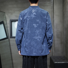 2025新款风大码盘扣灯芯绒衬衫上衣CS112-P65，男装衬衫，电商A008