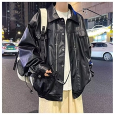 F578P78秋冬男装PU批皮夹克外套机车服，男装夹克，星座512-6