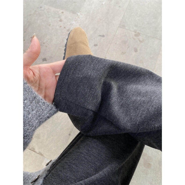 美式弯刀卫裤男款秋冬季潮牌加绒加厚慵懒风阔腿拖地休闲糯米裤子,男装休闲裤,星座1007（原301D）