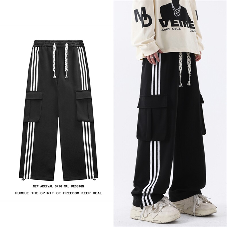 K121/P55春装新现货高品质华棉工装立体袋休闲裤男卫裤大码运动裤图片
